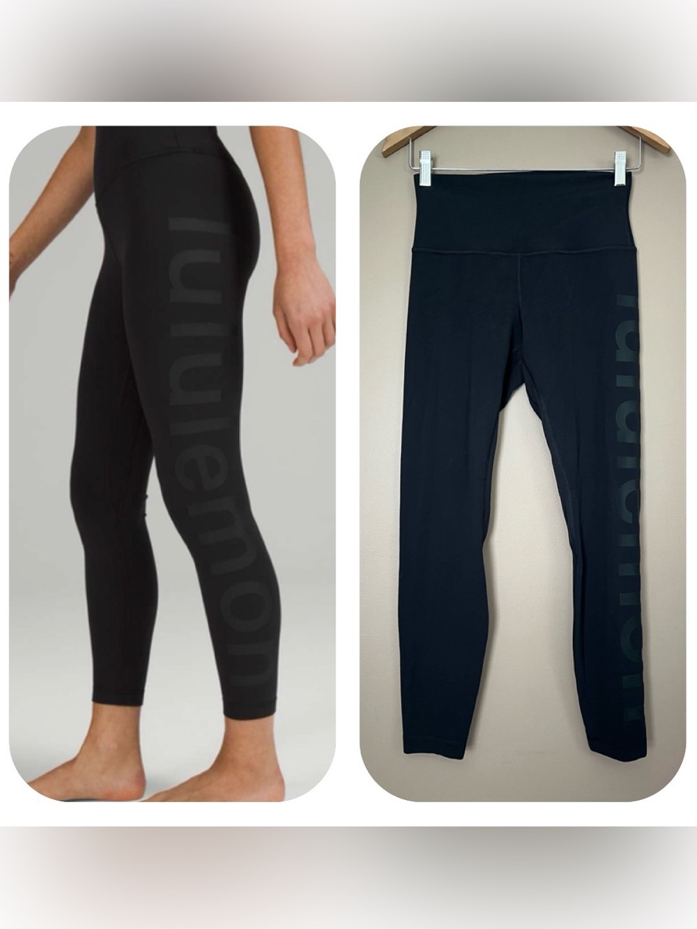 {Lululemon} Align High-Rise Pant 25" with Spellout Lululemon Graphic in Black 6
